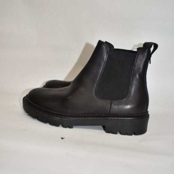 $500 AGL chelsea boot COMBAT BIKER LEATHER BLACK COMFORT  $500 AGL chelsea boot COMBAT BIKER LEATHER BLACK COMFORT ITALY 37 (ME33)
